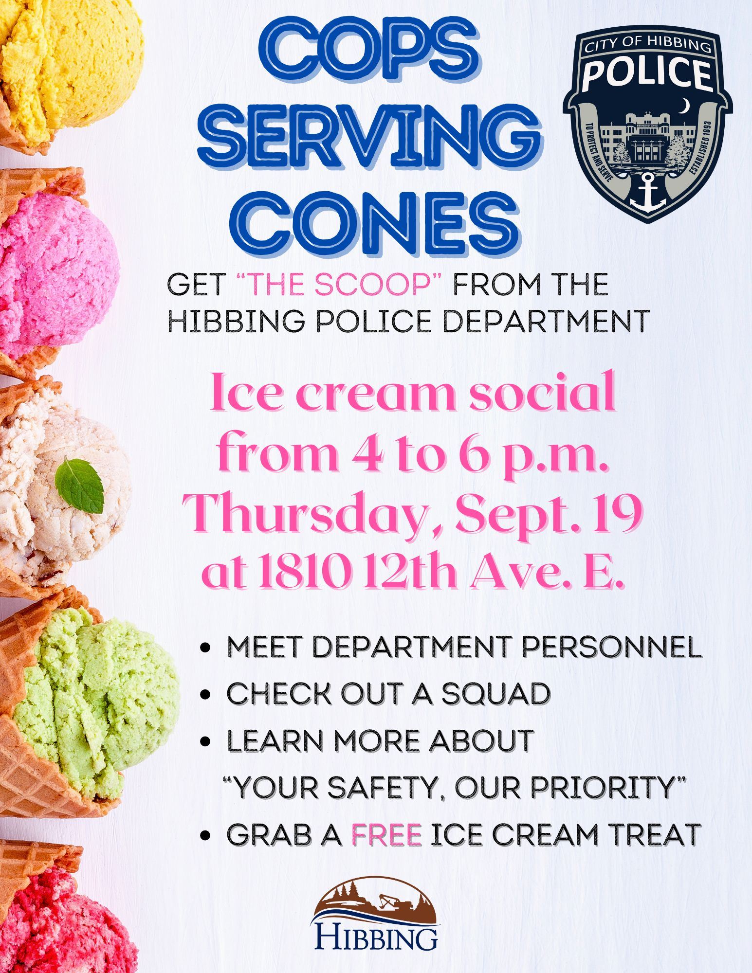 Cops Serving Cones 9.19.24