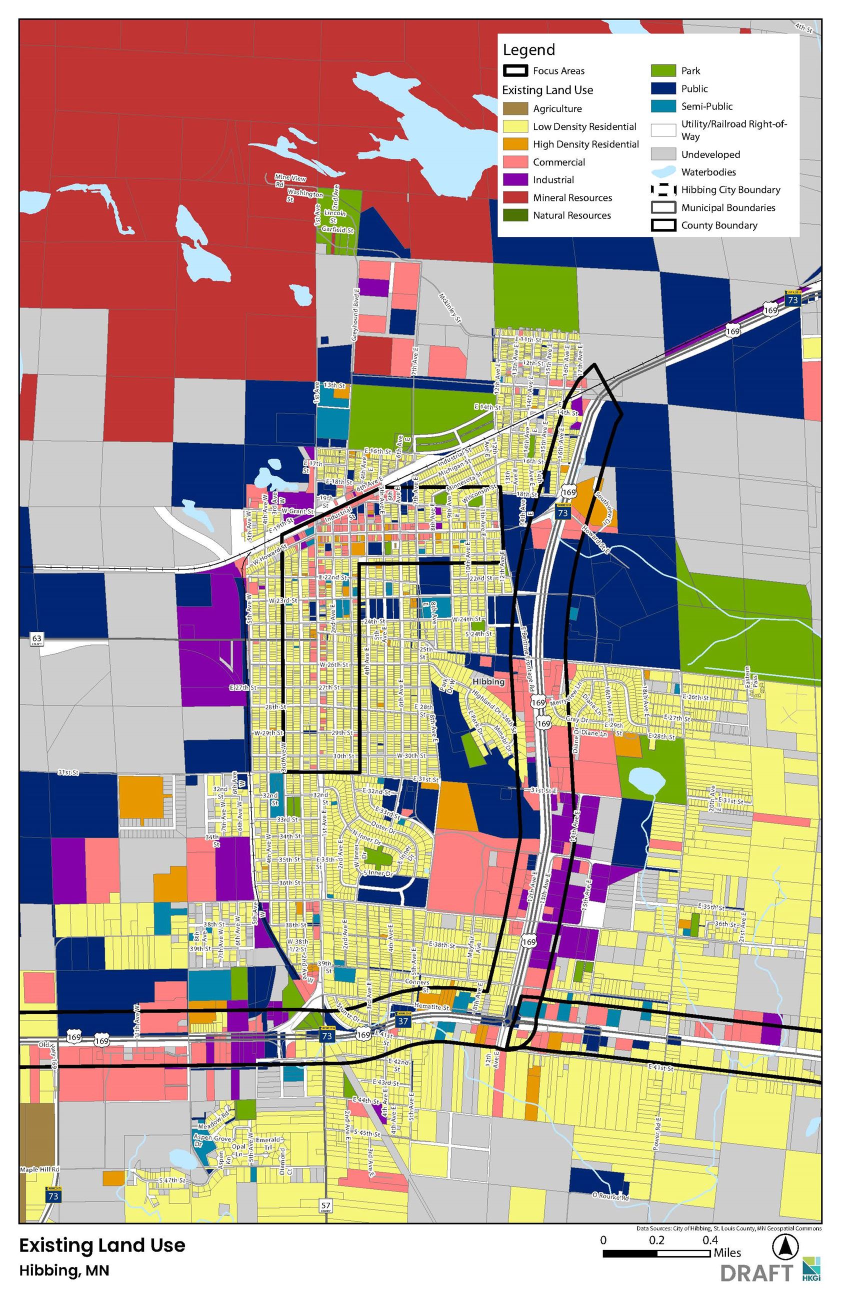 Land Use Map with Focus Areas