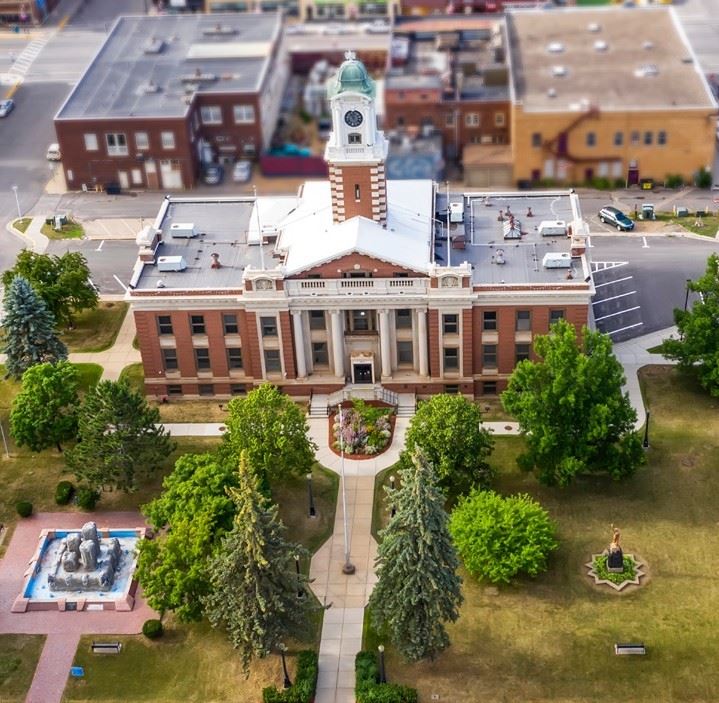 Aerial view of the Hibbing area