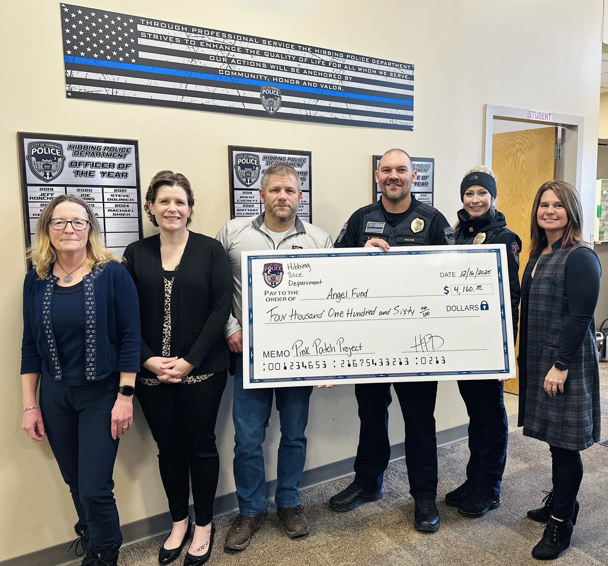 HPD Pink Patch Prjt donation to Angel Fund 2025